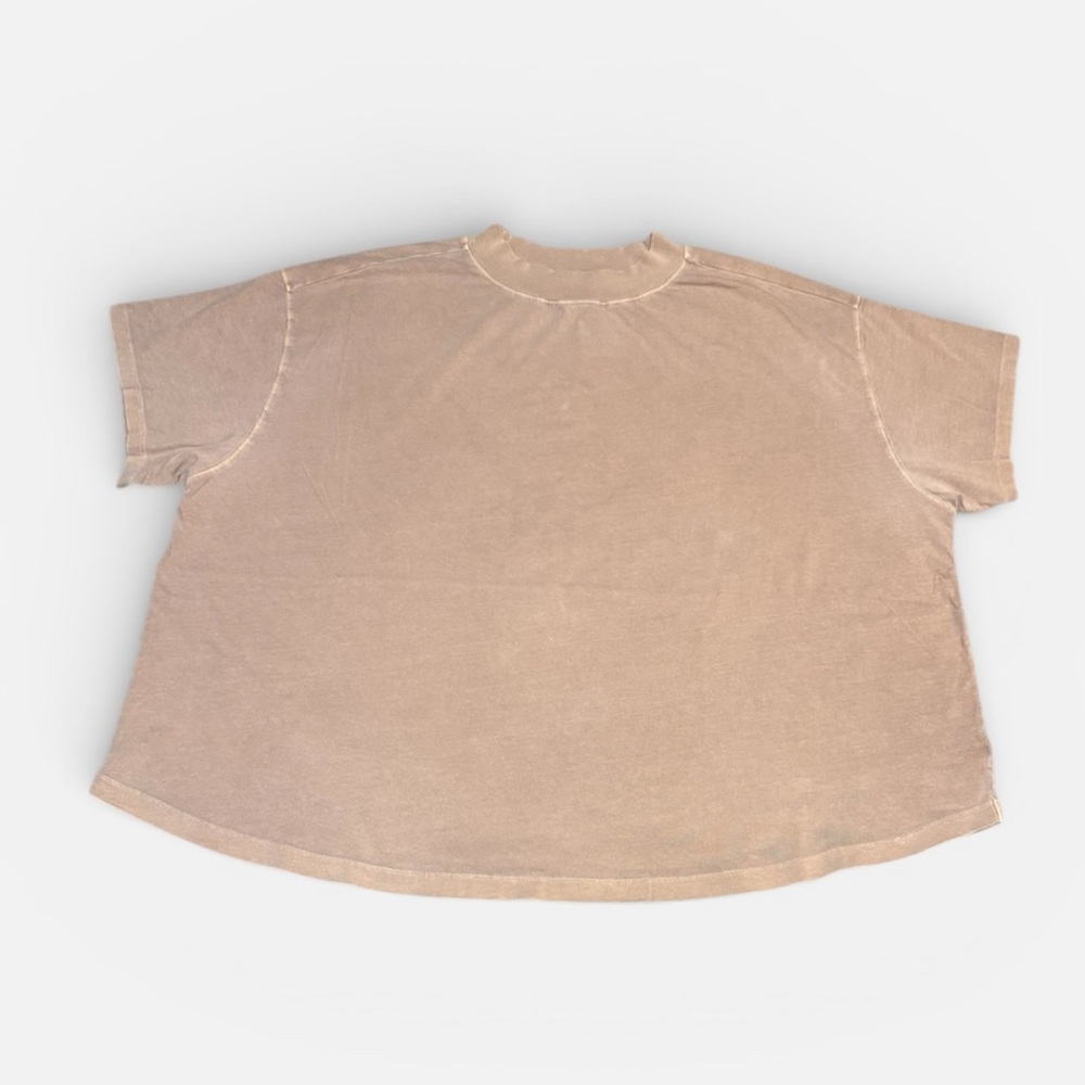 Old Navy Easy Mock Neck T-Shirt Garment-Dyed 4X Elmwood Color Short Sleeve